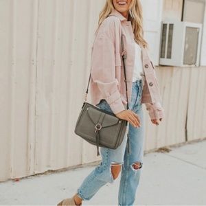 OUT AND ABOUT CROSSBODY CHARCOAL PURSE